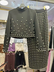Embellished Top and Long Skirt Set