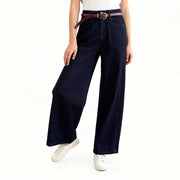 Wide-Leg Tailored Jeans