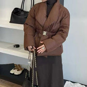 Shawl-Collar Padded Jacket