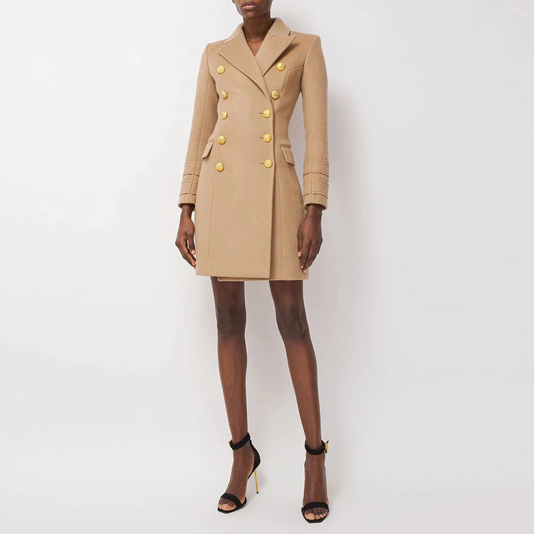 Double-Breasted Fitted Coat