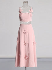 Floral Applique Top, Skirt or Set