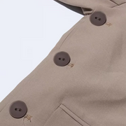 Button-Shoulder Relaxed Blazer