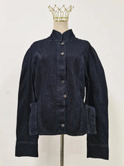 Stand-Collar Fitted Jacket