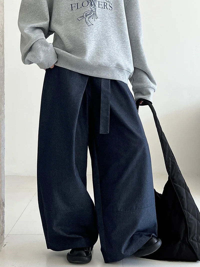 Tie-Waist Wide-Leg Pants