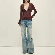 Distressed Flared Jeans