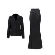 Tailored Jacket and Flared Skirt Set