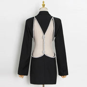 Shawl-Collar Longline Blazer