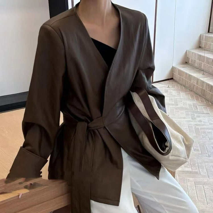 Tie-Waist Wrap Jacket