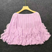 Off-Shoulder Tiered Ruffle Blouse