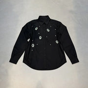 Scattered Embellished Button Shirt