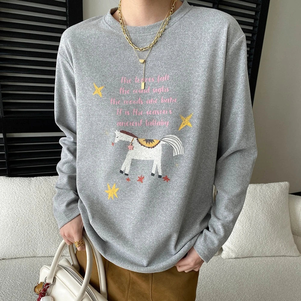 Horse-Graphic Long-Sleeve Tee