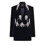 Motif-Embellished Tailored Blazer