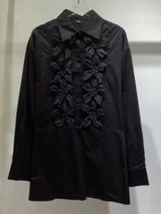 Floral Applique Shirt Dress