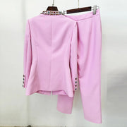Embellished Jacket and Pants Set