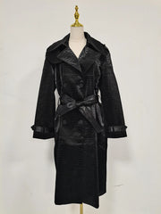 Glossy Longline Trench Coat