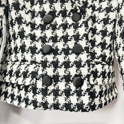 Houndstooth Blazer and Skirt Set