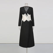 Lace-Waist Longline Coat