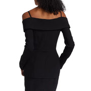 Cold-Shoulder Fitted Blazer