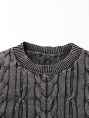 Cable-Textured Asymmetric Sweater