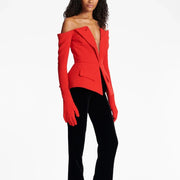 Off-Shoulder Tailored Blazer