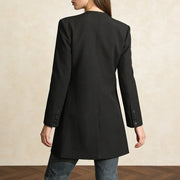 Gathered-Neck Longline Jacket