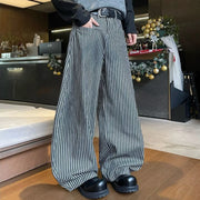 Striped Wide-Leg Pants