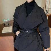 Asymmetric Padded Wrap Jacket