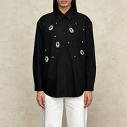 Scattered Embellished Button Shirt