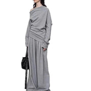 Asymmetric Top or Wide-Leg Pants