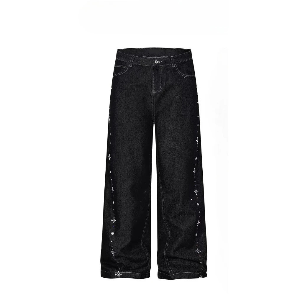 Embellished Wide-Leg Pants