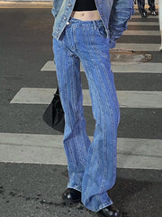 Panel-Seam Flared Jeans