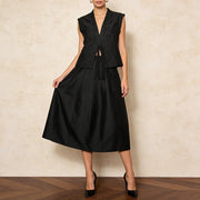 Floral-Motif Vest or Skirt