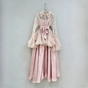 Lace Jacket and Long Dress Set