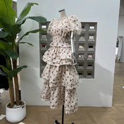 Polka-Dot Ruffle Skirt Set