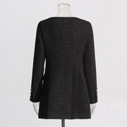 Double-Breasted Long-Sleeve Mini Dress