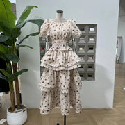 Polka-Dot Ruffle Skirt Set