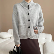 Chunky Button-Front Cardigan