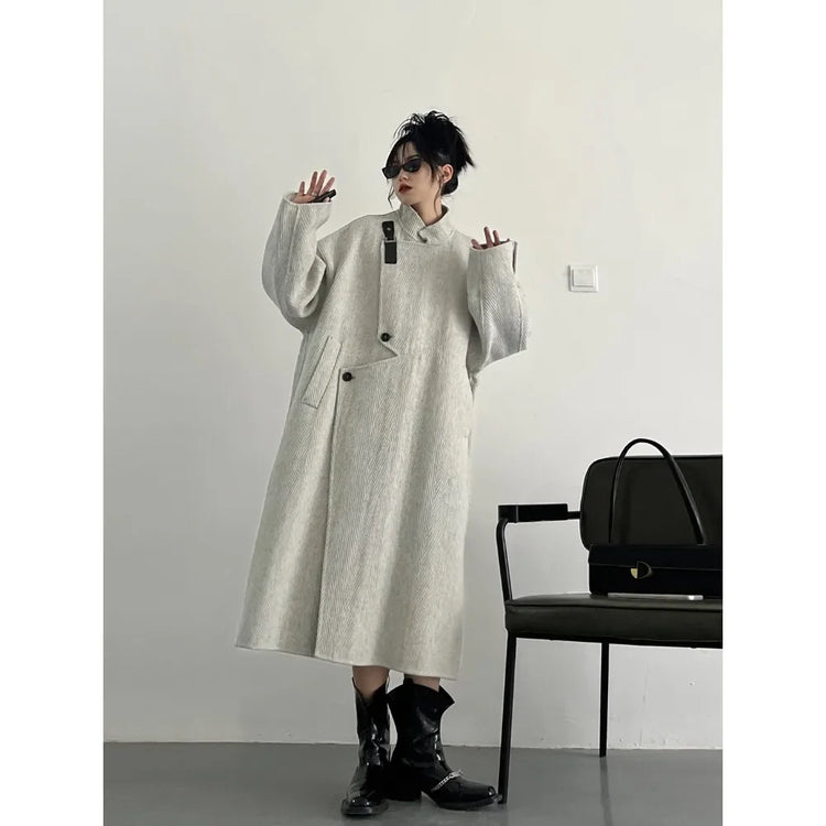 Stand-Collar Longline Coat