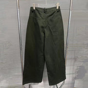 Lace-Trim Wide-Leg Pants