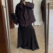 Asymmetric Padded Wrap Jacket