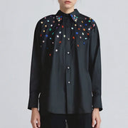 Multicolor Embellished Button Shirt