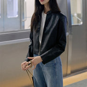 Round-Neck Zip-Up Jacket