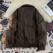 Glossy Zip-Up Collared Jacket