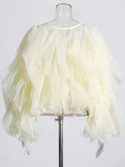 Ruffled Long-Sleeve Blouse