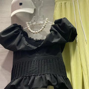 Off-Shoulder Gathered Crop Top