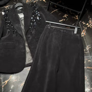 Sequin Blazer and Pants Set