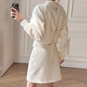 Cropped Jacket and Skirt Set