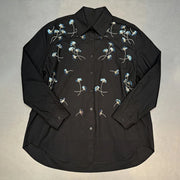 Scattered Floral Button-Up Shirt