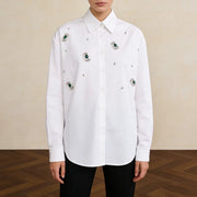 Scattered Embellished Button Shirt