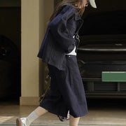 Button-Front Jacket or Wide-Leg Shorts